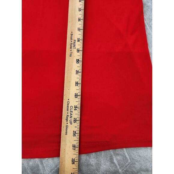 LIZ CLAIBORNE Red Liquid Knit Top Jeweled Keyhole Neckline Size XL OX - Picture 9 of 11